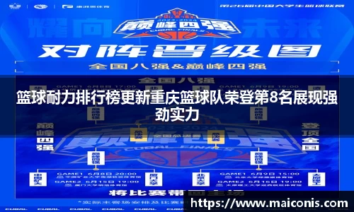 篮球耐力排行榜更新重庆篮球队荣登第8名展现强劲实力