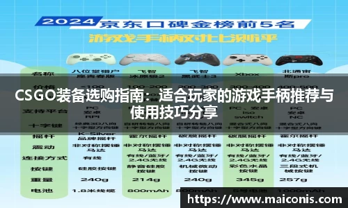 CSGO装备选购指南：适合玩家的游戏手柄推荐与使用技巧分享