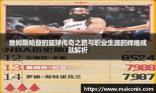 詹姆斯哈登的篮球传奇之路与职业生涯的辉煌成就解析