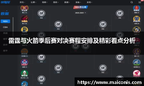 雷霆与火箭季后赛对决赛程安排及精彩看点分析