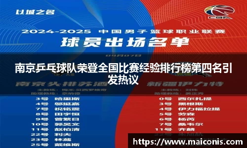 南京乒乓球队荣登全国比赛经验排行榜第四名引发热议